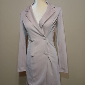 City Studio Light Pink Double-Breasted Blazer